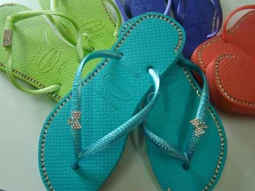 Chinelo Havainas Personalizados E Customizados Com Strass
